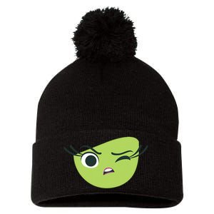 Disgust Face Halloween Costume Pom Pom 12in Knit Beanie