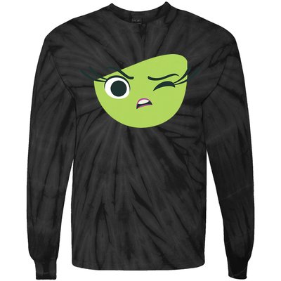 Disgust Face Halloween Costume Tie-Dye Long Sleeve Shirt