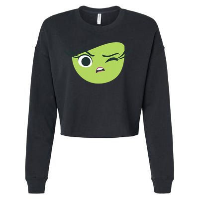 Disgust Face Halloween Costume Cropped Pullover Crew
