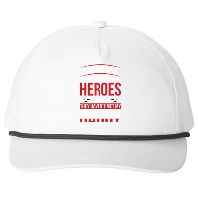 Dad Firefighter Hero Proud Son And Daughter Of A Fire Meaningful Gift Snapback Five-Panel Rope Hat