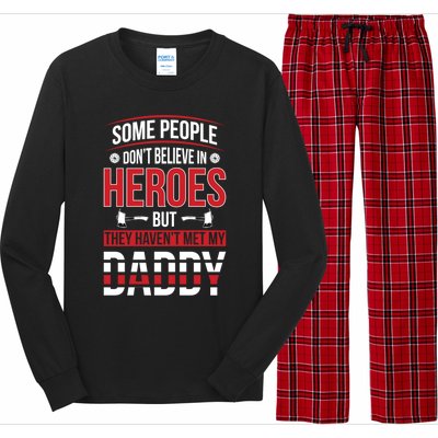 Dad Firefighter Hero Proud Son And Daughter Of A Fire Meaningful Gift Long Sleeve Pajama Set