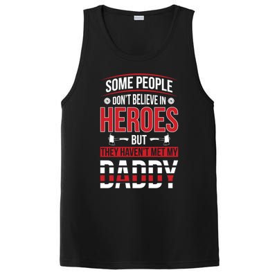 Dad Firefighter Hero Proud Son And Daughter Of A Fire Meaningful Gift PosiCharge Competitor Tank