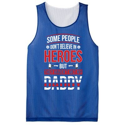 Dad Firefighter Hero Proud Son And Daughter Of A Fire Meaningful Gift Mesh Reversible Basketball Jersey Tank