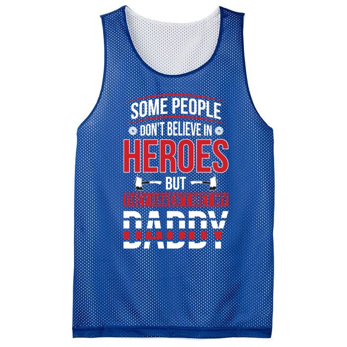 Dad Firefighter Hero Proud Son And Daughter Of A Fire Meaningful Gift Mesh Reversible Basketball Jersey Tank