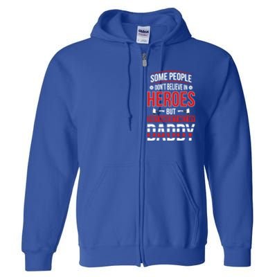 Dad Firefighter Hero Proud Son And Daughter Of A Fire Meaningful Gift Full Zip Hoodie