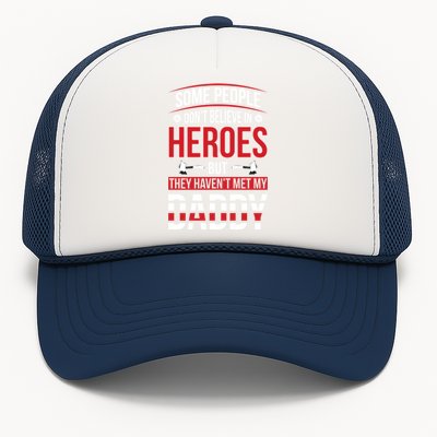 Dad Firefighter Hero Proud Son And Daughter Of A Fire Meaningful Gift Trucker Hat