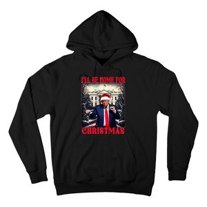 Dancing Funny Humorous Trump I’Ll Be Home For Christmas 2025 Hoodie