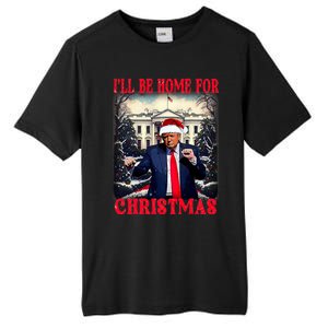 Dancing Funny Humorous Trump I’Ll Be Home For Christmas 2025 Tall Fusion ChromaSoft Performance T-Shirt