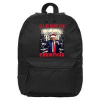 Dancing Funny Humorous Trump I’Ll Be Home For Christmas 2025 16 in Basic Backpack