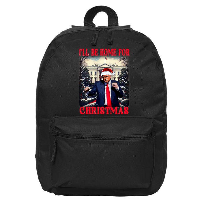 Dancing Funny Humorous Trump I’Ll Be Home For Christmas 2025 16 in Basic Backpack