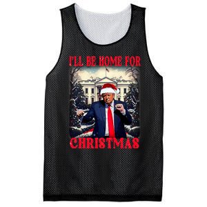 Dancing Funny Humorous Trump I’Ll Be Home For Christmas 2025 Mesh Reversible Basketball Jersey Tank