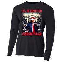 Dancing Funny Humorous Trump I’Ll Be Home For Christmas 2025 Cooling Performance Long Sleeve Crew