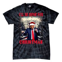 Dancing Funny Humorous Trump I’Ll Be Home For Christmas 2025 Tie-Dye T-Shirt