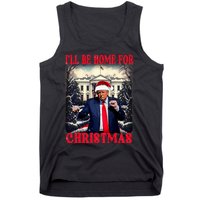 Dancing Funny Humorous Trump I’Ll Be Home For Christmas 2025 Tank Top