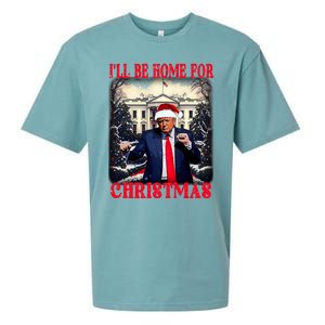 Dancing Funny Humorous Trump I’Ll Be Home For Christmas 2025 Sueded Cloud Jersey T-Shirt