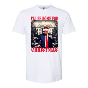 Dancing Funny Humorous Trump I’Ll Be Home For Christmas 2025 Softstyle CVC T-Shirt