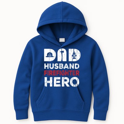 Dad Firefighter Hero Fathers Day Cool Gift Kids Hoodie