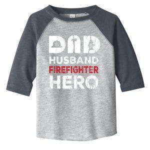 Dad Firefighter Hero Fathers Day Cool Gift Toddler Fine Jersey T-Shirt