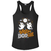 Disco Fever Halloween Ghosts Funny and Cute Boogie 70s Ladies PosiCharge Competitor Racerback Tank