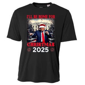 Dancing Funny Humorous Trump I’Ll Be Home For Christmas 2025 Cooling Performance Crew T-Shirt