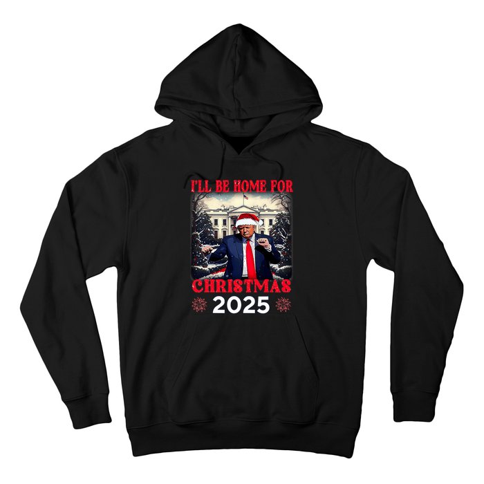 Dancing Funny Humorous Trump I’Ll Be Home For Christmas 2025 Hoodie