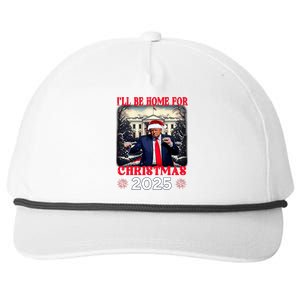 Dancing Funny Humorous Trump I’Ll Be Home For Christmas 2025 Snapback Five-Panel Rope Hat