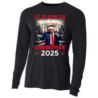 Dancing Funny Humorous Trump I’Ll Be Home For Christmas 2025 Cooling Performance Long Sleeve Crew