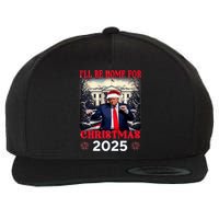 Dancing Funny Humorous Trump I’Ll Be Home For Christmas 2025 Wool Snapback Cap