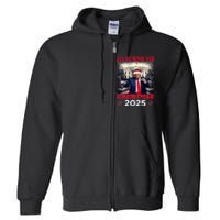 Dancing Funny Humorous Trump I’Ll Be Home For Christmas 2025 Full Zip Hoodie