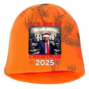 Dancing Funny Humorous Trump I’Ll Be Home For Christmas 2025 Kati - Camo Knit Beanie