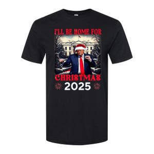 Dancing Funny Humorous Trump I’Ll Be Home For Christmas 2025 Softstyle CVC T-Shirt