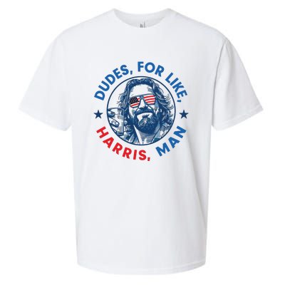 Dudes For Harris Kamala 2024 Madam President Democrat Sueded Cloud Jersey T-Shirt