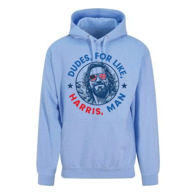 Dudes For Harris Kamala 2024 Madam President Democrat Unisex Surf Hoodie