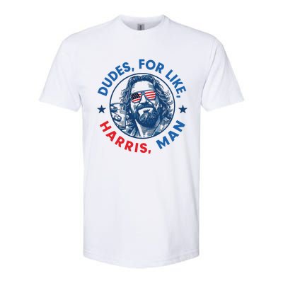 Dudes For Harris Kamala 2024 Madam President Democrat Softstyle® CVC T-Shirt