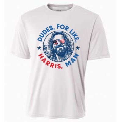 Dudes For Harris Kamala 2024 Madam President Democrat Cooling Performance Crew T-Shirt