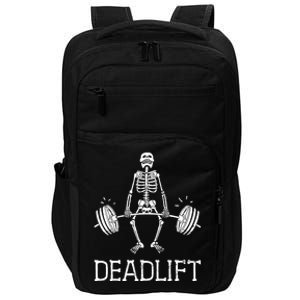 DEADLIFT Funny Halloween Skeleton Weight Lifting Workout Impact Tech Backpack