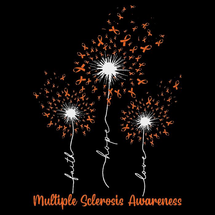 Dandelion Faith Hope Love Ms Multiple Sclerosis Awareness Cooling Performance Crew T-Shirt
