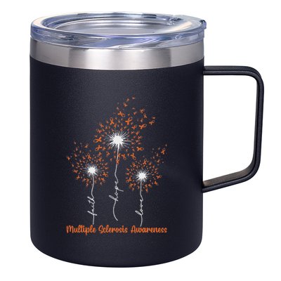 Dandelion Faith Hope Love Ms Multiple Sclerosis Awareness 12oz Stainless Steel Coffee Mug