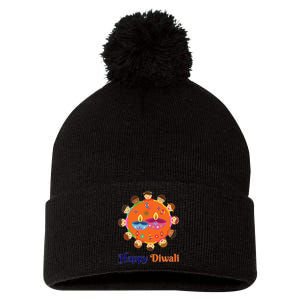 Diwalishirt Family Hindu Happy Diwali Gift Pom Pom 12in Knit Beanie