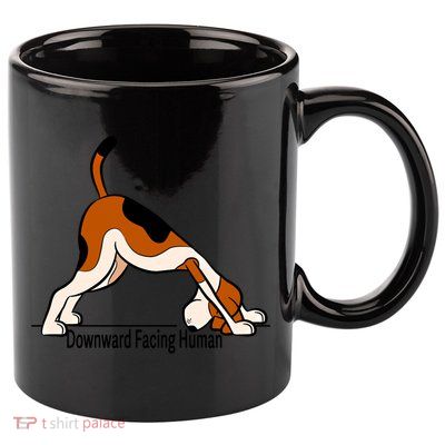 Downward Facing Hu Meaningful Gift Funny Dog Yoga Funny Gift 11oz C Handle Ceramic Mug