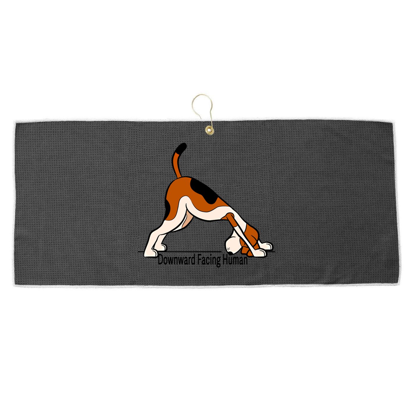 Downward Facing Hu Meaningful Gift Funny Dog Yoga Funny Gift Large Microfiber Waffle Golf Towel