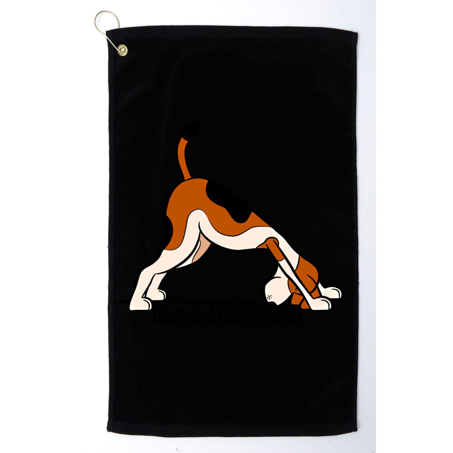 Downward Facing Hu Meaningful Gift Funny Dog Yoga Funny Gift Golf Towel