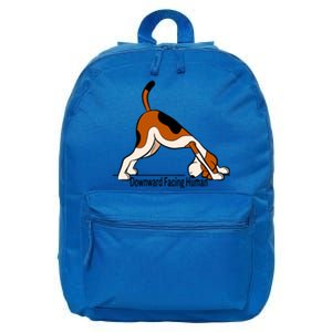 Downward Facing Hu Meaningful Gift Funny Dog Yoga Funny Gift 16 in Basic Backpack