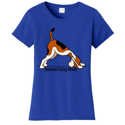 Downward Facing Hu Meaningful Gift Funny Dog Yoga Funny Gift Women's T-Shirt