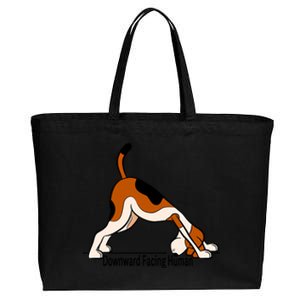 Downward Facing Hu Meaningful Gift Funny Dog Yoga Funny Gift Cotton Canvas Jumbo Tote