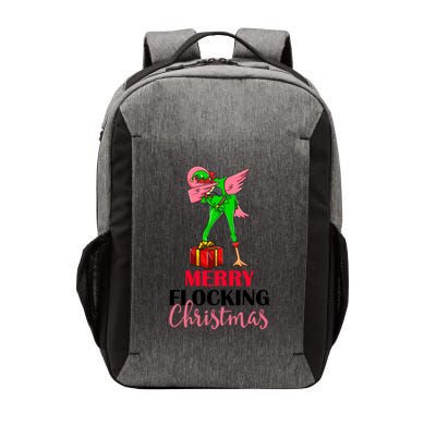 Dabbing Flamingo Holiday Elf Merry Flocking Christmas Pun Gift Vector Backpack