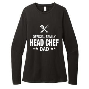 Dad Family Head Chef Funny Cooking Dad Gift Womens CVC Long Sleeve Shirt