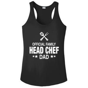 Dad Family Head Chef Funny Cooking Dad Gift Ladies PosiCharge Competitor Racerback Tank