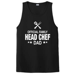 Dad Family Head Chef Funny Cooking Dad Gift PosiCharge Competitor Tank