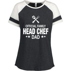 Dad Family Head Chef Funny Cooking Dad Gift Enza Ladies Jersey Colorblock Tee